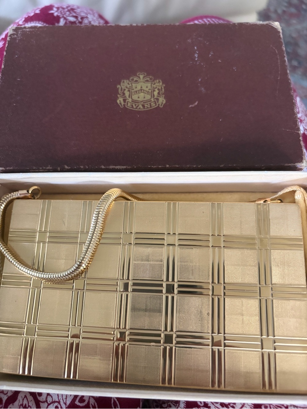 Vintage Evan’s 1950’s Plaid Evening Clutch -